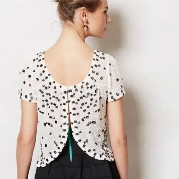 Yumi Kim Beaded Composition Top, Small - Picture 2 of 6